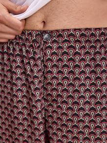 EverLounge Men' All-Over Print Button-Front Loungewear Pants, Casual Daily - Multicolor - View 5