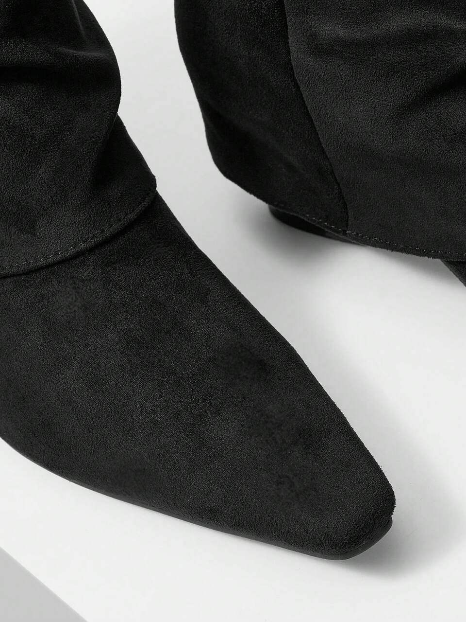 FASHIONABLE BLACK TASSEL POINTED TOE ANKLE BOOTS FOR WOMEN