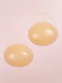 1 Pair Reusable Silicone Push Up Invisible Bra Pads, Suitable For Strapless Dresses, Swimsuits And Bodysuits - Apricot - View 1