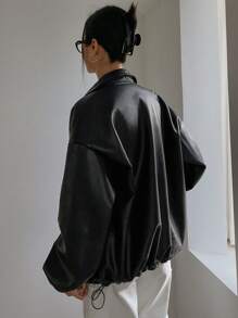 DAZY 女士保暖内衬常规夹克，冬季女装，女士冬季外套 - 黑色 - 查看 7