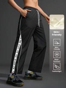 SHEIN Sports Pantaloni sport moale, comozi, pentru femei - Negru - Vizualizare 1