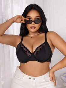 Conjunto de 3 piezas: Bralette y sujetadores inalámbricos de encaje y minimalistas, talla grande