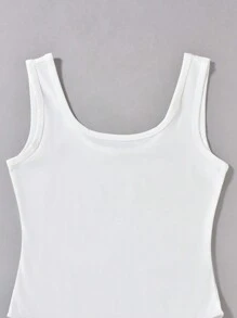 SHEIN Bộ áo liền quần cho bé gái Tween & Bộ váy tổng thể denim màu tím hồng có túi, thời trang và hợp thời trang - trắng - Xem 3