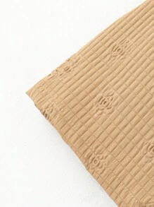 SHEIN Dziewczęcy dwurzędowy płaszcz z klapami i długim rękawem, wiązany w talii, modny szykowny trencz