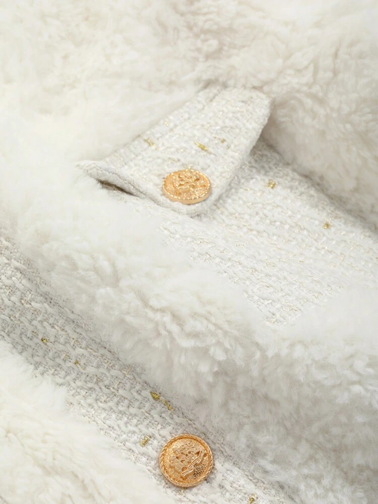 Women's Solid Color Fluffy Long Sleeve Single-Breasted Casual Regular Jacket, Autumn/Winter,Fall Women Clothes Women Coats