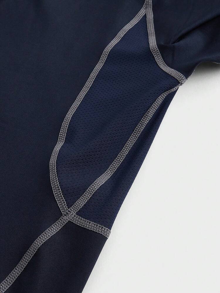 GymBeat 3件/套男友风男士春秋健身压缩速干透气短袖圆领运动T恤健身服男友风男士基础款T恤 - 彩色 - 查看 7