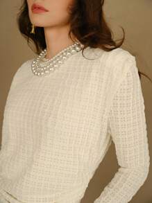 MOTF STUDIO SOLID TEXTURED RUCHED SIDE TEE