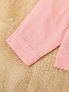 Chaqueta informal y de moda para niñas con bordado de fresa, primavera/otoño - Rosa - Ver 5