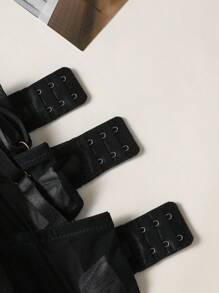 3件套女士钢圈文胸、内衣 - 黑色 - 查看 6