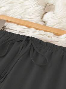 EMERY ROSE Plus Size Casual Solid Color Wide Leg Pants Fall Cloth For Women