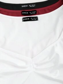 Sweetra Áo thun nữ tay ngắn đơn giản màu trơn - Nhiều màu - Xem 3