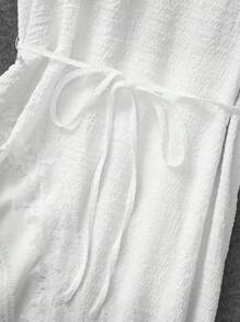 SHEIN VCAY Top de mujer sin mangas de unicolor tejido con bajo asimétrico