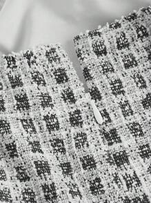 SHEIN MOD 无肩带 A 字形迷你连衣裙、婚礼/新娘送礼会礼服、音乐会礼服 - 黑色 - 查看 4