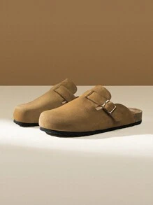 Solecia 女士纯色简约平底凉鞋 适合日常穿着 秋季女鞋 运动鞋 - 棕色 - 查看 2