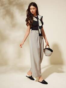 CUCCOO BASICS Zapatos planos tipo mocasín de mujer con puntera en punta y decoración metálica, versátiles, color negro, ideales para el verano, vacaciones, vuelta al colegio, estudiantes universitarias, Navidad, otoño y Año Nuevo - Negro - Ver 8