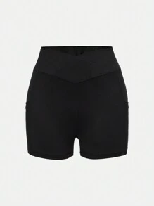 SHEIN Bộ 2 quần legging lưới đan eo cho bé gái tuổi teen - màu nâu - Xem 5