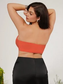 evoluSHEIN X Anitta Spagnelli Designer Plus Strapless Corset Top, Holiday, Spring & Summer, Going Out, Festival