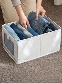 1 Stück faltbare Kleidungsaufbewahrungsbox, Stofforganizer für Kleiderschrank zum Sortieren von Kleidung & Jeans, Aufbewahrungsbox für Wohnzimmer-Spielsachen & verschiedene Artikel, Weihnachtsgeschenk