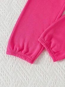 SHEIN Tween Girl 3 件套纯色羊毛运动裤 - 彩色 - 查看 8