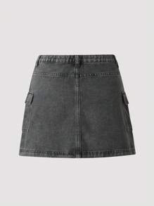 SHEIN 1 Stück Tween Mädchen Persönlichkeit Street Y2K Camouflage Minirock