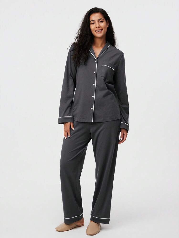 Basic Shawl Top PJ Set