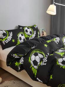 3 pezzi Set copripiumino con stampa di camion nero e rosso, traspirante e super morbido, adatto per tutte le stagioni (1 copripiumino + 2 federe, senza imbottitura), camera da letto/camera degli ospiti, disponibile in misure oversize/queen/matrimoniale/singolo - nero - Visualizzare 2