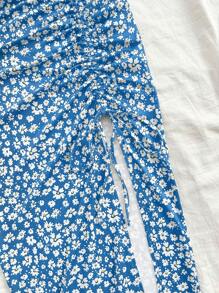 Soleia Spaghetti Strap Floral All-Over Print Top And Mini Skirt Casual Set