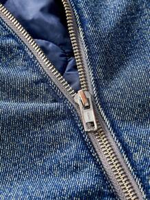 NEON BLANC 100% Cotton Men Street Style Washed Loose Denim Jacket