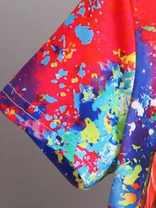 SHEIN Áo thun cổ tròn tay ngắn họa tiết khủng long dễ thương cho bé trai, áo thun mùa hè thường ngày cho Halloween, Giáng sinh, tựu trường - Nhiều màu - Xem 4