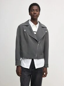 BizChic 女士休闲灰领飞行夹克秋季服装秋季女装 - 灰色 - 查看 5