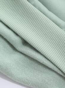 DAZY 2pcs/Set Tween Girl Knit Letter Print Outfit, Fall,Back To School Clothes - Green - View 8