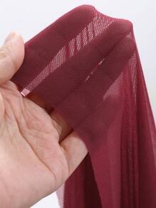 DAZY Bộ 2 món đồ lót gợi cảm bằng vải lưới xuyên thấu, có tua rua, gồm áo ngủ và quần lọt khe, màu đỏ, thích hợp cho phụ nữ đi chơi. - Màu Đỏ Sâu - Xem 8