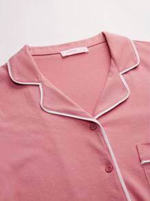 LUVLETTE Autumn And Winter Soft 100% Pure Cotton Basic Long Button-Up Pajama Set For Women Lounge Sets For Women Pants With Pockets Fall Pajamas Clothes - Burnt Orange - View 9