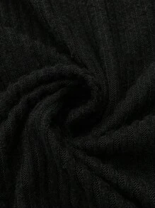 SHEIN LUNE 大码女式豹纹拼布灯笼袖罗纹直筒宽松休闲连衣裙，秋季节日装节日派对礼服加大码连衣裙 - 彩色 - 查看 7