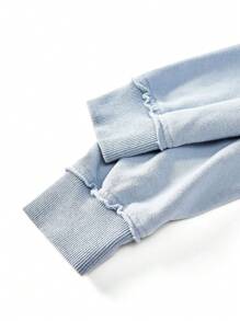 NEON BLANC Sweatshirt Pullover Pria 100% Katun Rajut dengan Aplikasi Bintang, Bahu Longgar, Kerah Bulat, Cocok untuk Musim Semi dan Gugur, untuk Musim Gugur dan Musim Dingin - Dusty Blue - View 11