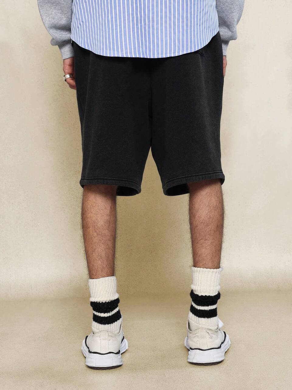 Drop Crotch Front Seam Jort