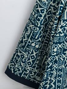 SHEIN LUNE 女式复古 3/4 袖长衬衫，夏季和秋季