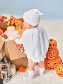 Disfraz con diseño de fantasma lindo para bebés niños, para fiestas y Halloween - Blanco - Ver 2