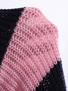 DAZY Women's Loose Fit Contrast Color Crew Neck Sweater,Fall Women Clothes