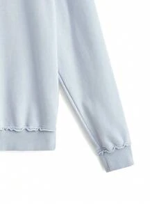 NEON BLANC Sweatshirt Pullover Pria 100% Katun Rajut dengan Aplikasi Bintang, Bahu Longgar, Kerah Bulat, Cocok untuk Musim Semi dan Gugur, untuk Musim Gugur dan Musim Dingin - Dusty Blue - View 8