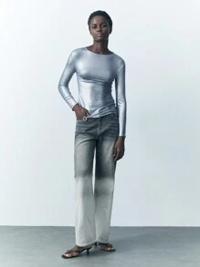Maija Jeans en denim lavé à jambe droite décontractée et décontractée pour femmes - Multicolore - Voir 6