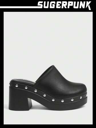 Sugerpunk Women's Solid Color Platform Slip-On Shoes Spring Shoes Spring Break Easter