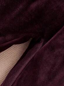 Mono deportivo casual de terciopelo unisex para niños pequeños, primavera y otoño - Rojo violeta - Ver 5