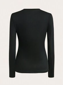 Chiquease T-shirt femme avec design de strass d'Halloween - Noir - Voir 2