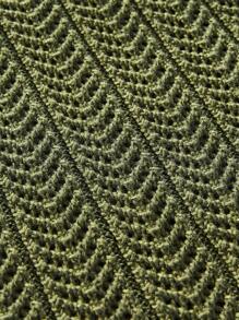 Manfinity VCAY Áo len dệt kim cổ tròn khoét lỗ dáng ôm màu xanh lá cây cho nam, dành cho mùa thu đông - màu xanh lá - Xem 12