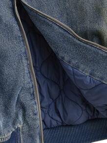 NEON BLANC 100% Cotton Men Street Style Washed Loose Denim Jacket