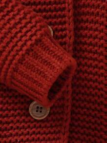 SHEIN Vintaside Kids 男婴简约休闲纯色连帽连体衣