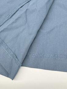 Chiquease 女性休閒槍領雙口袋前開西裝外套 - 霧霾藍 - 查看 8