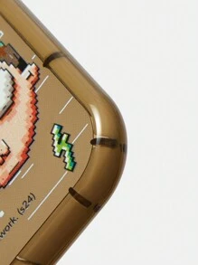 Rick and Morty X SHEIN 搞笑卡通图案灰色半透明手机壳 - 灰色 - 查看 7