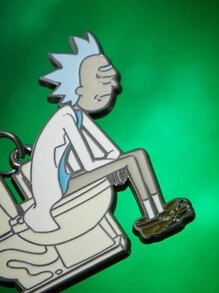 Rick and Morty X SHEIN Cartoon Pattern Keychain Bag Charm, Wristband - Multicolor - View 6